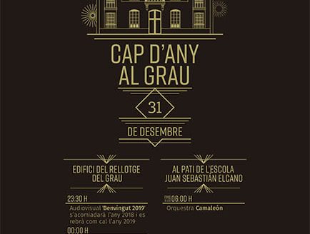 Cartel fiesta Nochevieja Grao Castellón 2018