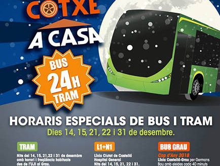 Cartel transporte navidad en Castellón